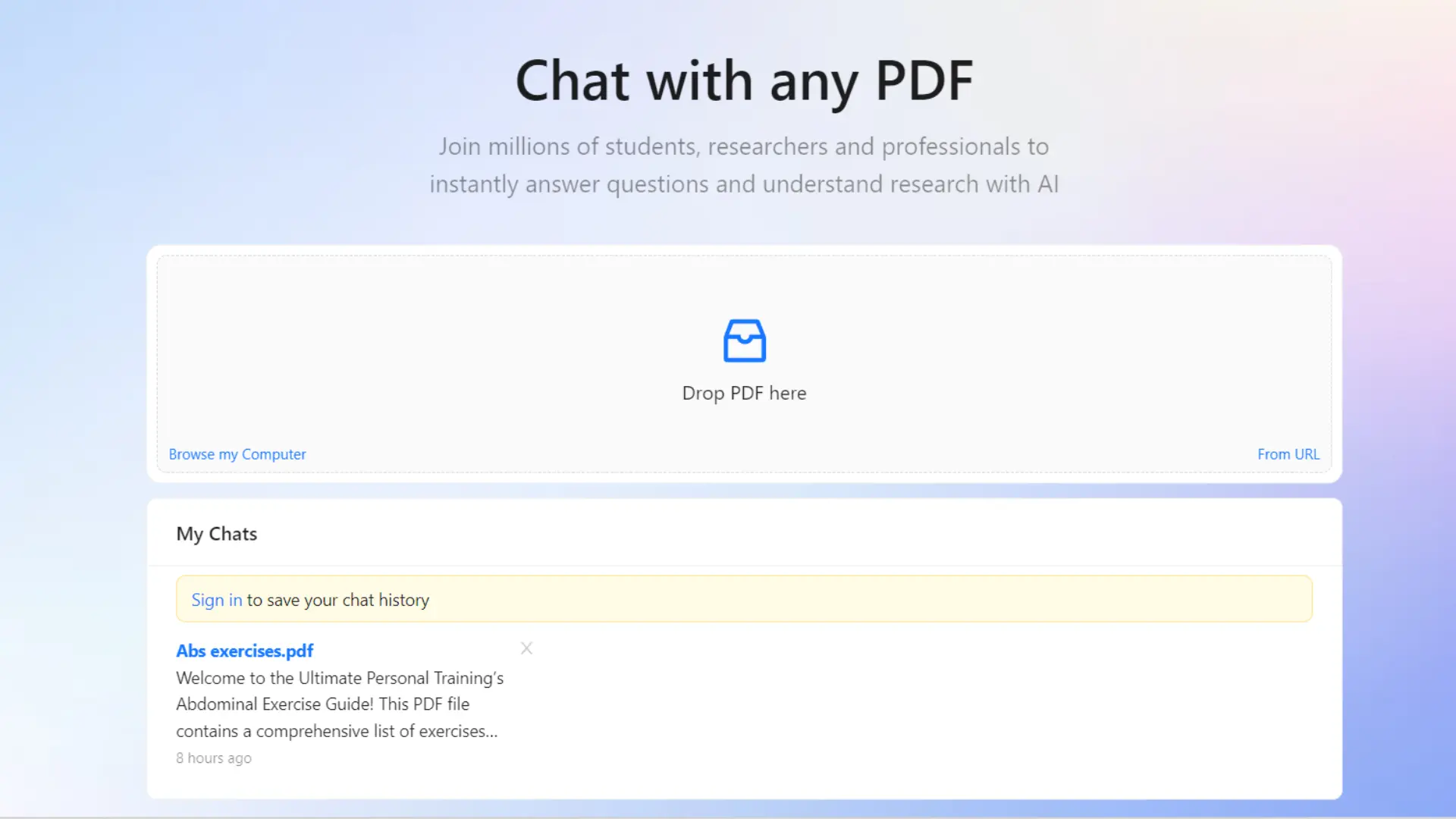 Chat pdf ai