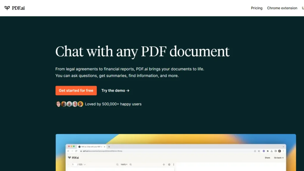 PDF AI Chat with PDF tool