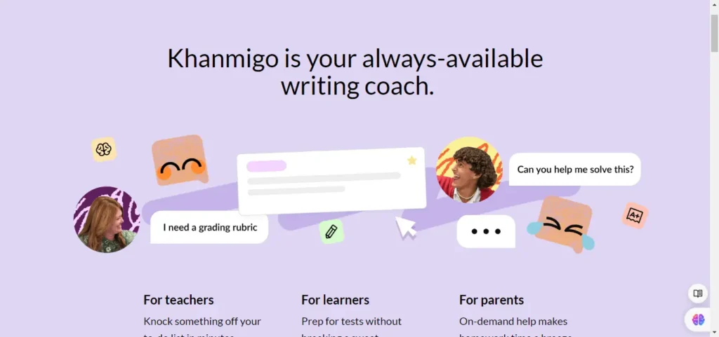 Khanmigo ai tutor for students by Khan Academy