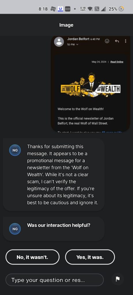 Norton Genie: An AI based scam detection tool for mobile phones